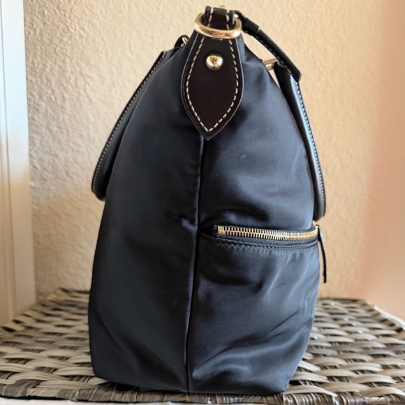 Dooney & Bourke Black/Pink Nylon Satchel Tote Bag & Leather Crossbody Strap - Picture 9 of 16